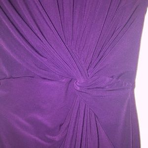 Sz small glam deep purple Calvin Klein knit dress
